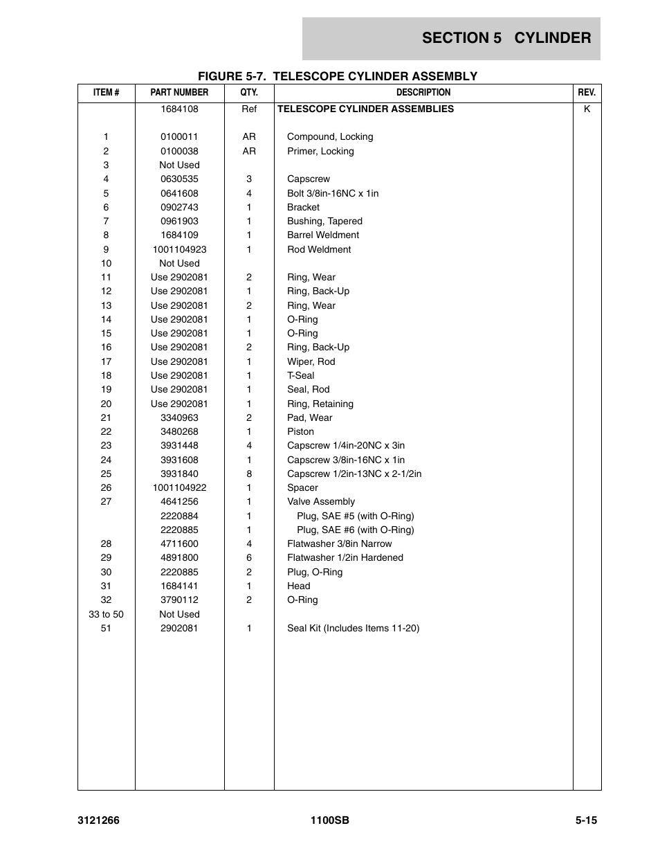 JLG 1100SB Parts Manual User Manual | Page 201 / 276