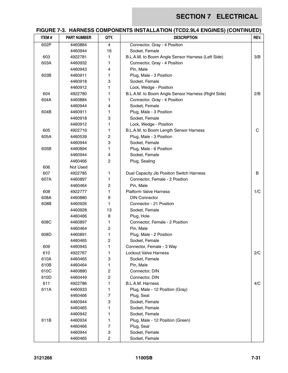 JLG 1100SB Parts Manual User Manual | Page 249 / 276