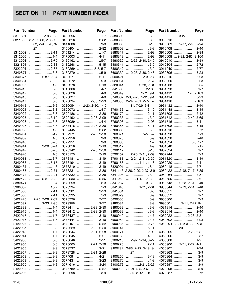 JLG 1100SB Parts Manual User Manual | Page 268 / 276