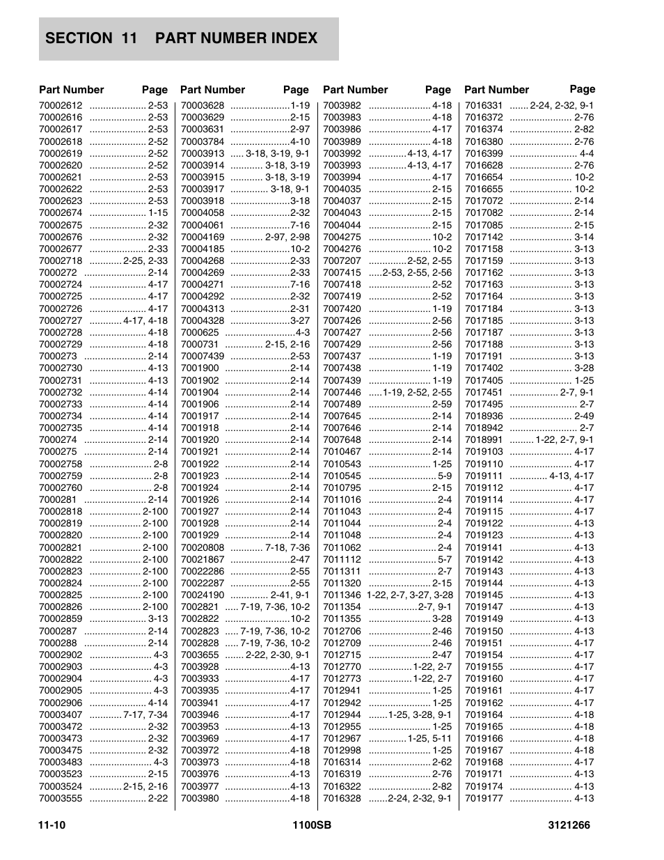 JLG 1100SB Parts Manual User Manual | Page 272 / 276