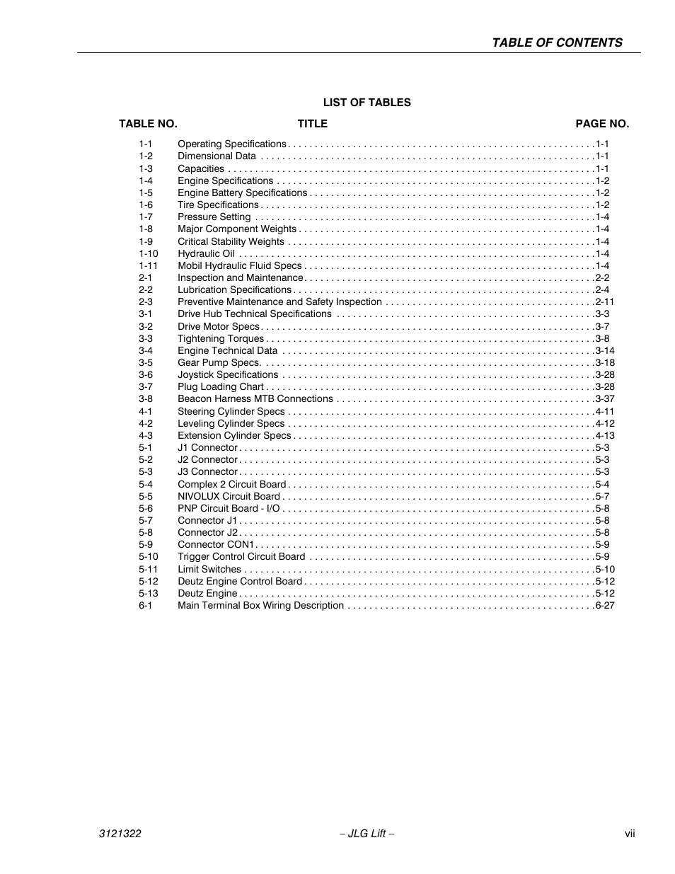 JLG 67SL Service Manual User Manual | Page 11 / 152