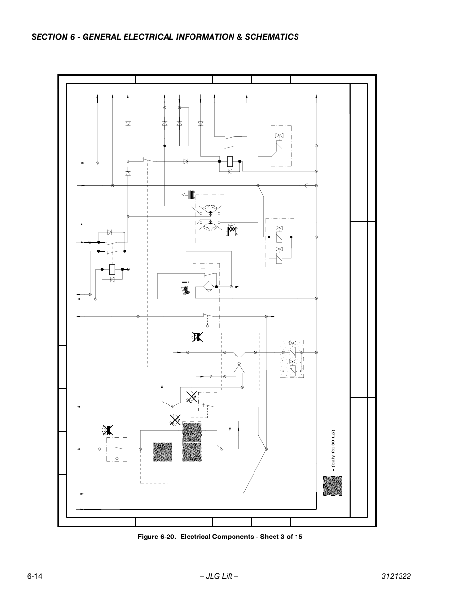 Electrical components - sheet 3 of 15 -14, Liftlux, Sc hema tic electrical 7 | JLG 67SL Service Manual User Manual | Page 126 / 152