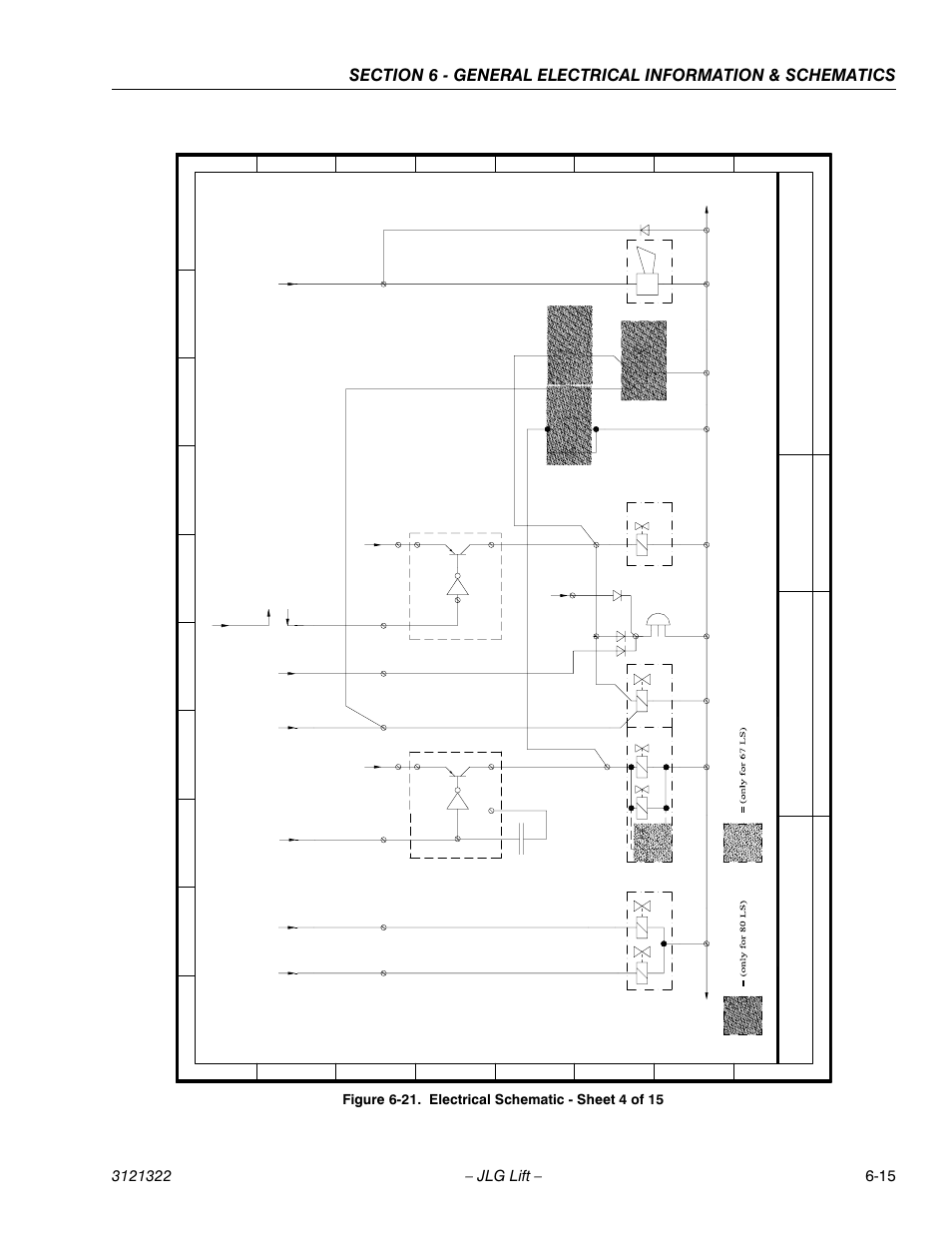 Electrical schematic - sheet 4 of 15 -15, Liftlux, Sch e ma tic elec t ri cal 7 | JLG 67SL Service Manual User Manual | Page 127 / 152