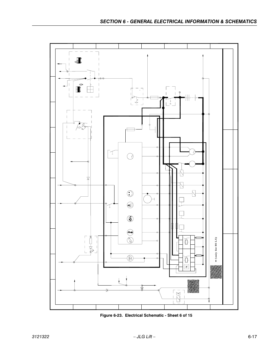 Electrical schematic - sheet 6 of 15 -17, Liftlux, De utz d iese l | Sche ma tic electrical d iesel 80 sl / 67 sl, Di esel en gine | JLG 67SL Service Manual User Manual | Page 129 / 152