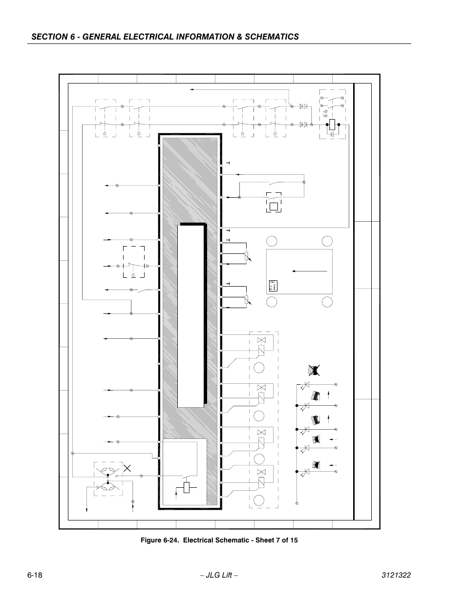 Electrical schematic - sheet 7 of 15 -18, Liftlux, Automatic levelling nivolux 10 | Sche ma ti c el e c tri c al diesel 80 sl / 67 sl | JLG 67SL Service Manual User Manual | Page 130 / 152