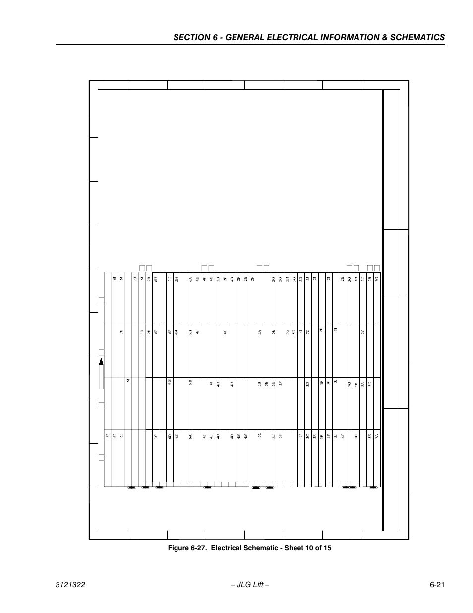 Electrical schematic - sheet 10 of 15 -21, Liftlux | JLG 67SL Service Manual User Manual | Page 133 / 152