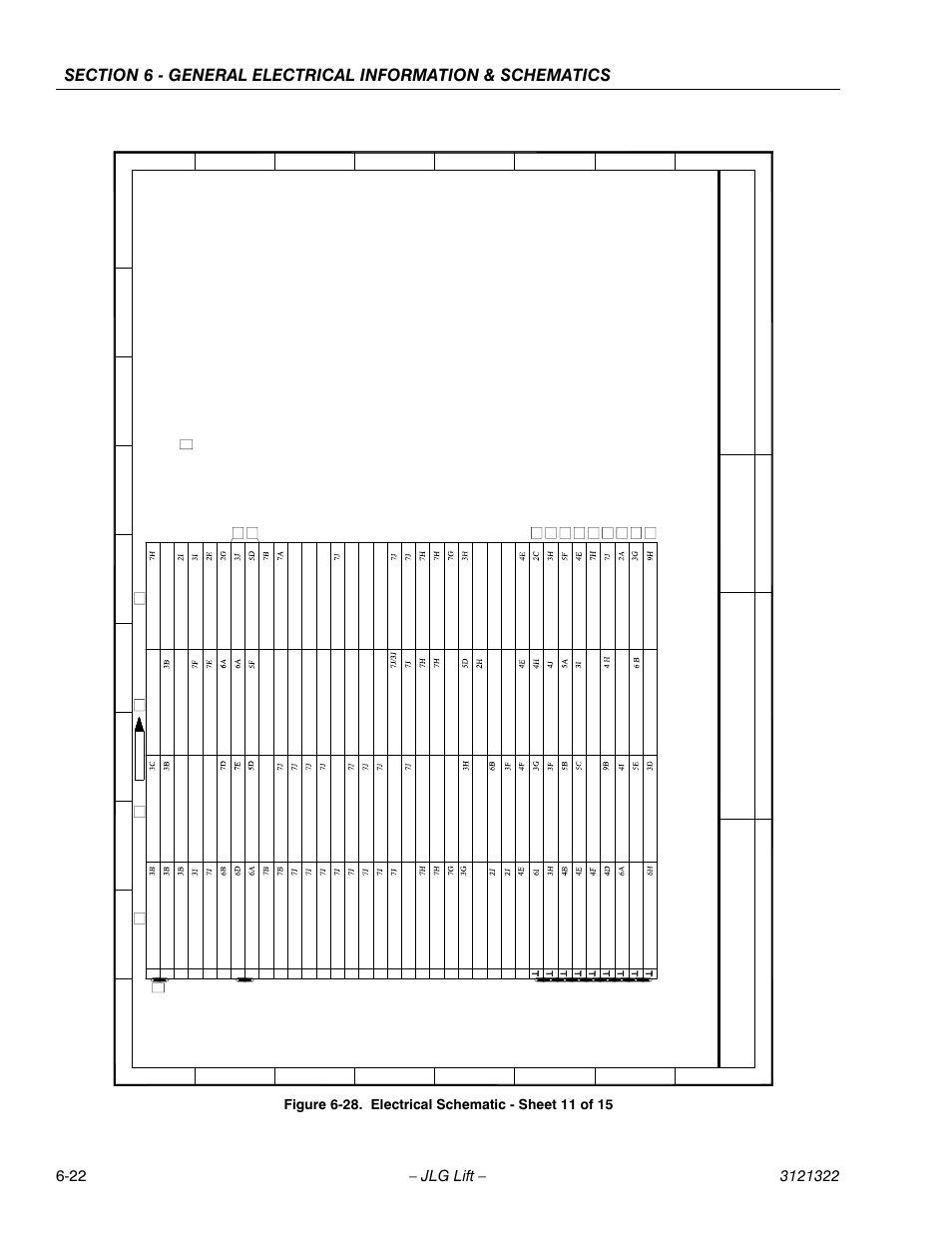 Electrical schematic - sheet 11 of 15 -22, Liftlux | JLG 67SL Service Manual User Manual | Page 134 / 152