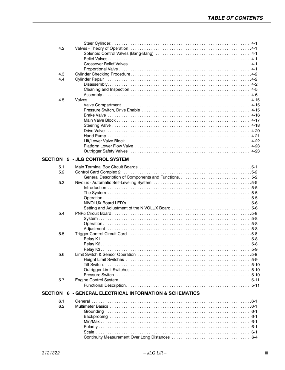JLG 67SL Service Manual User Manual | Page 7 / 152