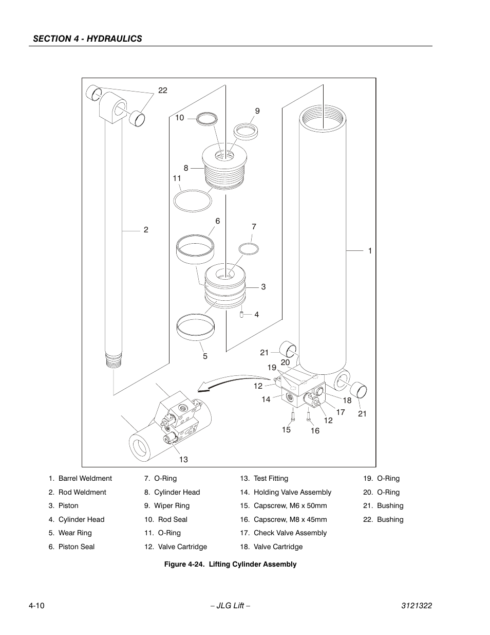 Lifting cylinder assembly -10 | JLG 67SL Service Manual User Manual | Page 86 / 152