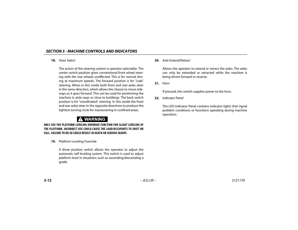 JLG 1250AJP Operator Manual User Manual | Page 50 / 132