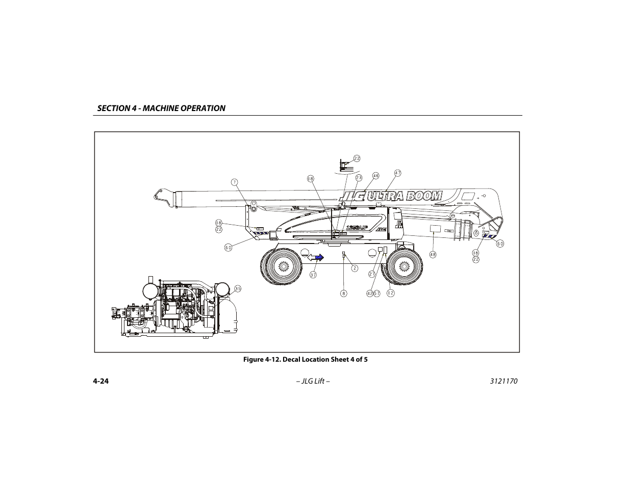 Decal location sheet 4 of 5 -24 | JLG 1250AJP Operator Manual User Manual | Page 78 / 132