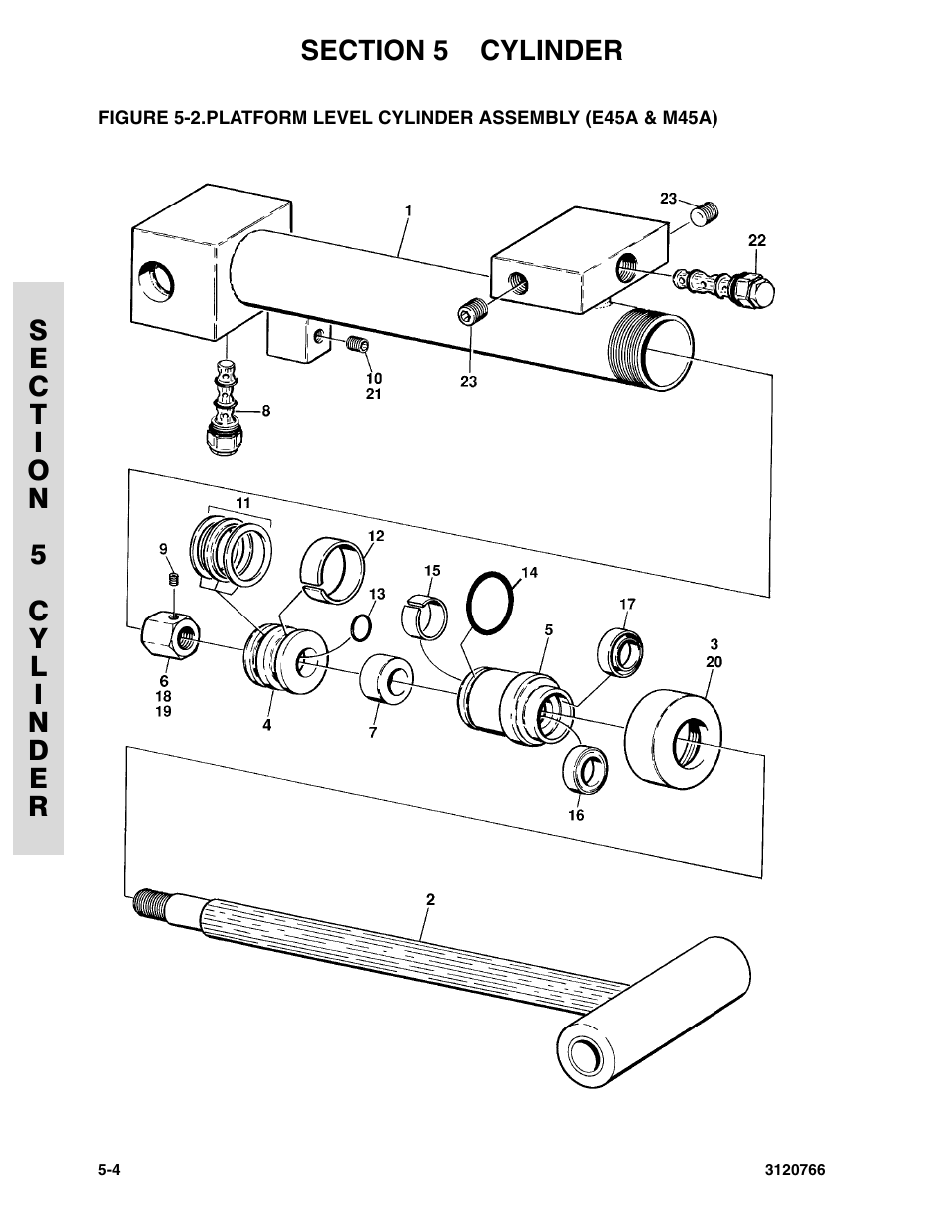 Platform level cylinder assembly (e45a & m45a) -4 | JLG E45A_AJ ANSI Parts Manual User Manual | Page 118 / 206