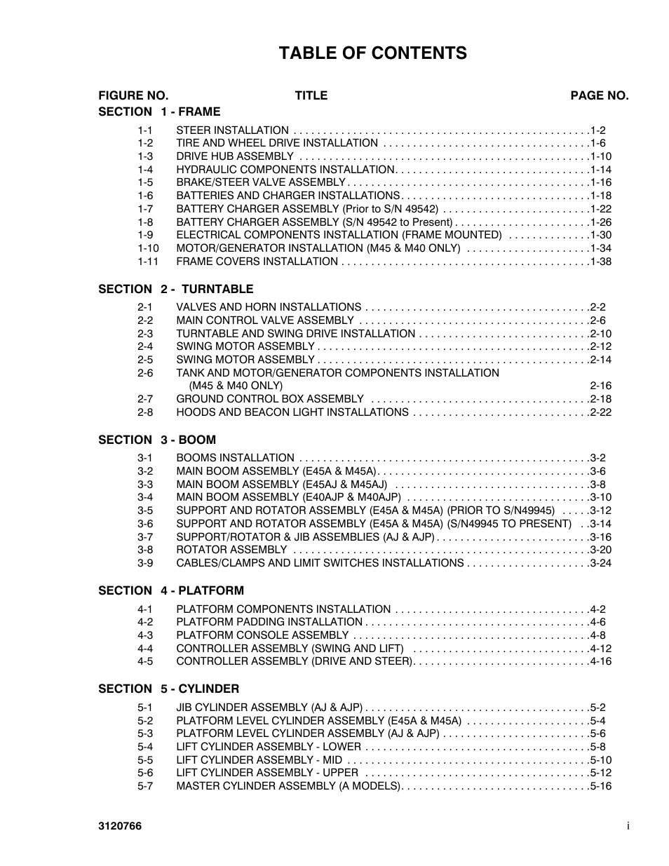 JLG E45A_AJ ANSI Parts Manual User Manual | Page 5 / 206