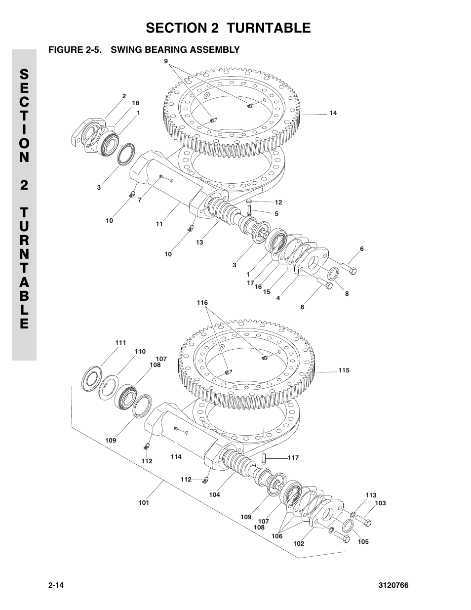 Figure 2-5. swing bearing assembly | JLG E45A_AJ ANSI Parts Manual User Manual | Page 60 / 206