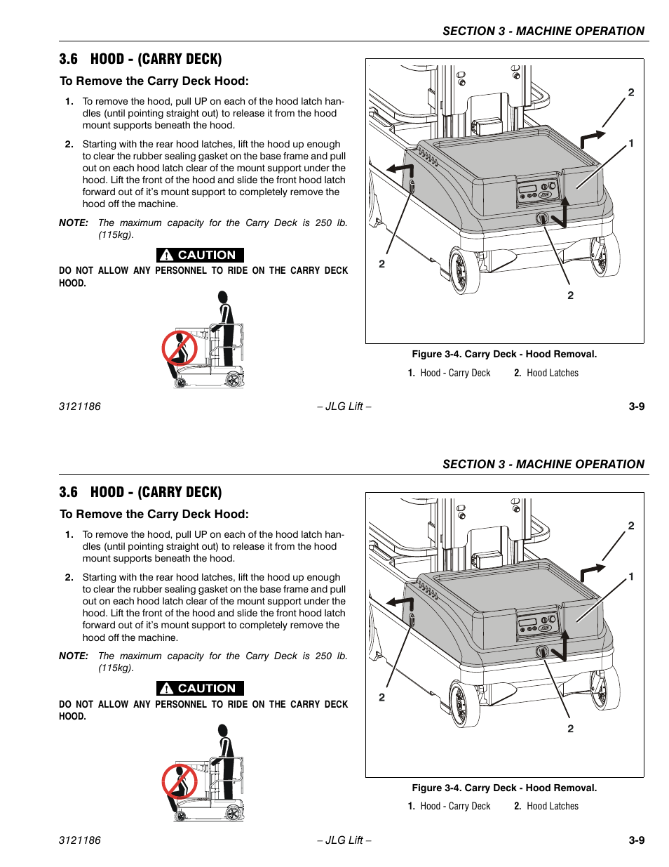 6 hood - (carry deck) | JLG SSV10 Operator Manual User Manual | Page 37 / 94