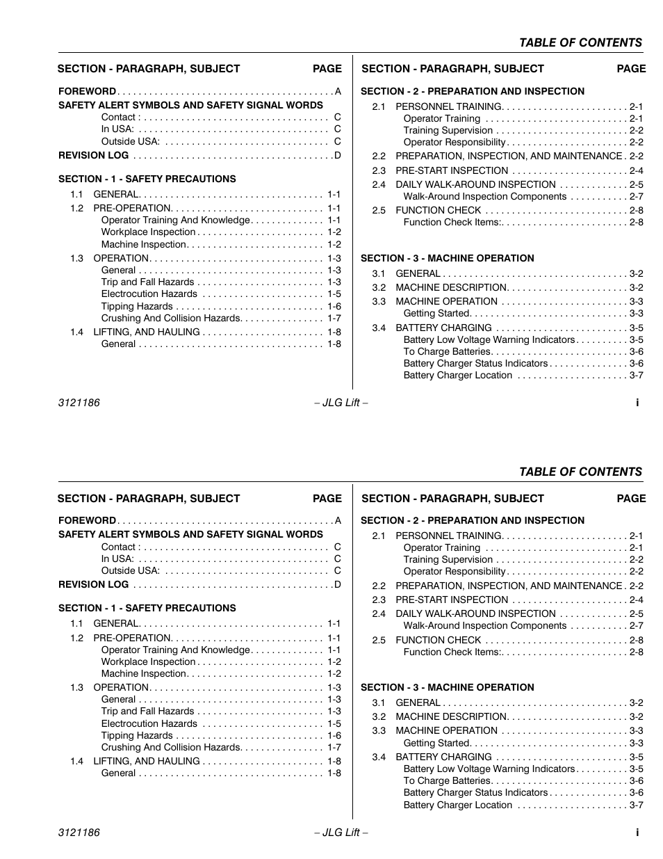JLG SSV10 Operator Manual User Manual | Page 7 / 94