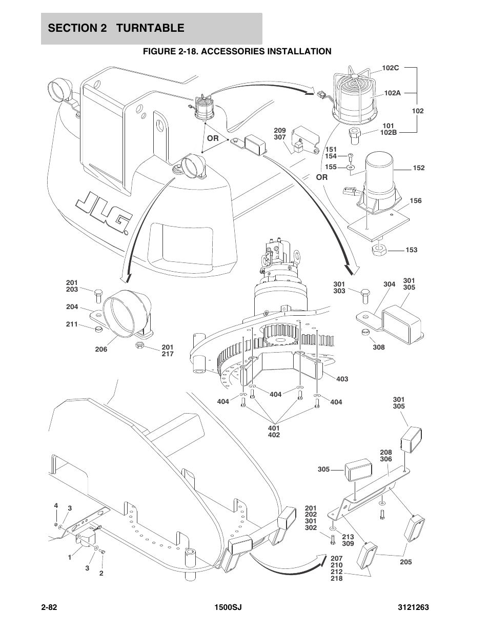 Figure 2-18. accessories installation | JLG 1500SJ Parts Manual User Manual | Page 116 / 332