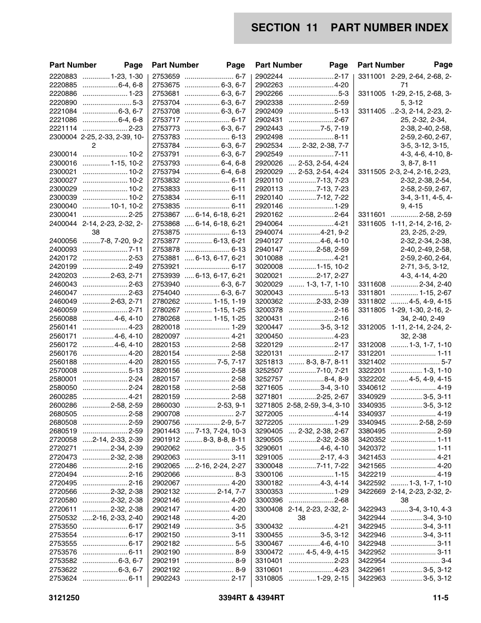 JLG 4394RT Parts Manual User Manual | Page 237 / 244
