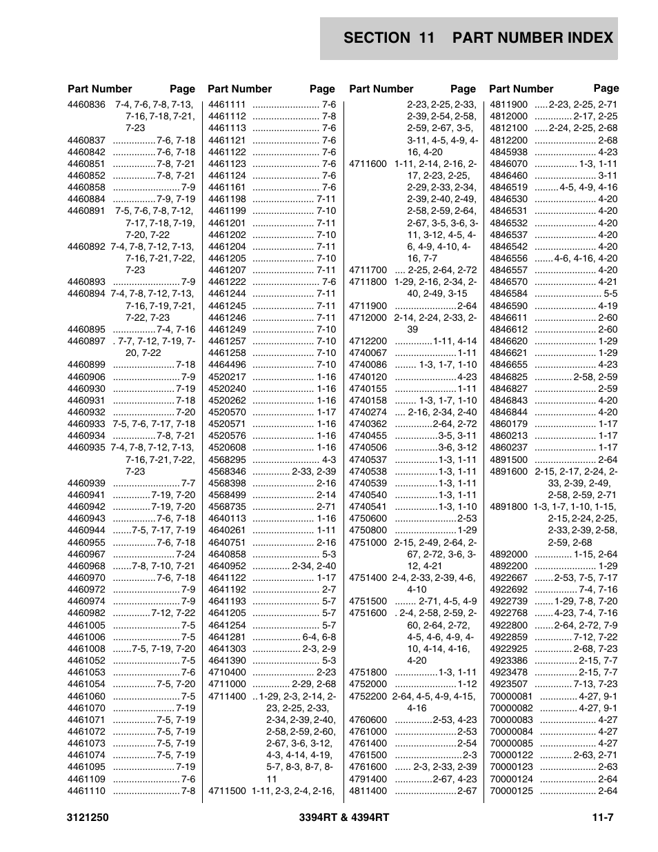 JLG 4394RT Parts Manual User Manual | Page 239 / 244