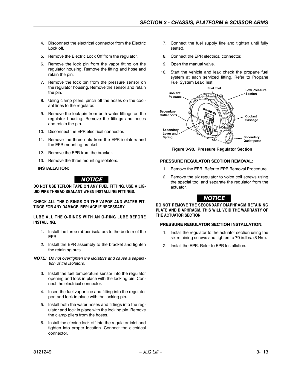 Pressure regulator section -80 | JLG 4394RT Service Manual User Manual | Page 149 / 268