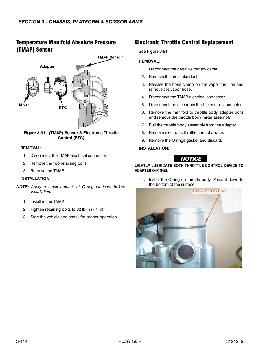 Electronic throttle control replacement | JLG 4394RT Service Manual User Manual | Page 150 / 268