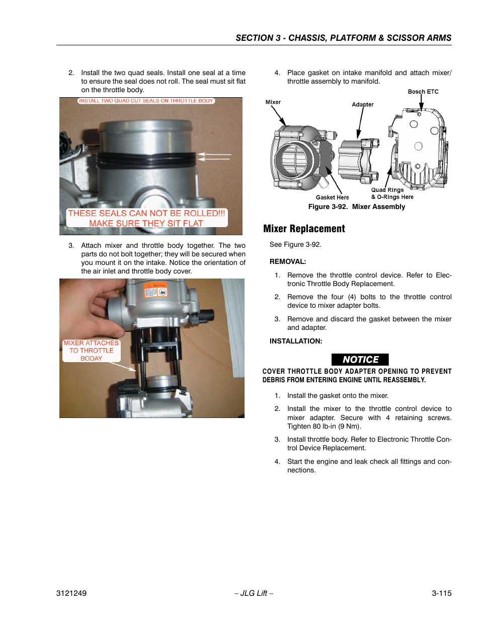Mixer replacement, Mixer assembly -82 | JLG 4394RT Service Manual User Manual | Page 151 / 268