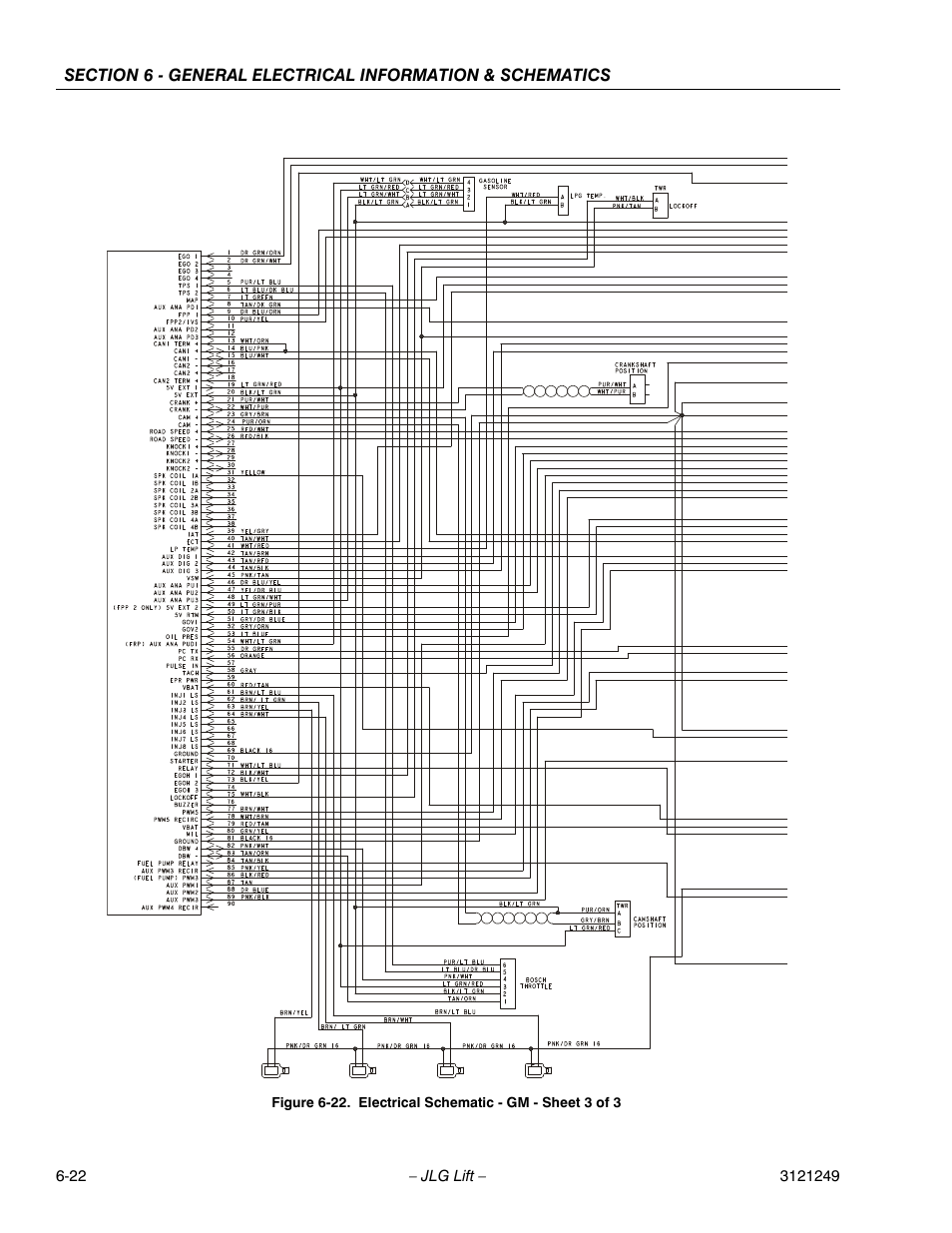 Electrical schematic - gm - sheet 4 of 5 -22 | JLG 4394RT Service Manual User Manual | Page 254 / 268