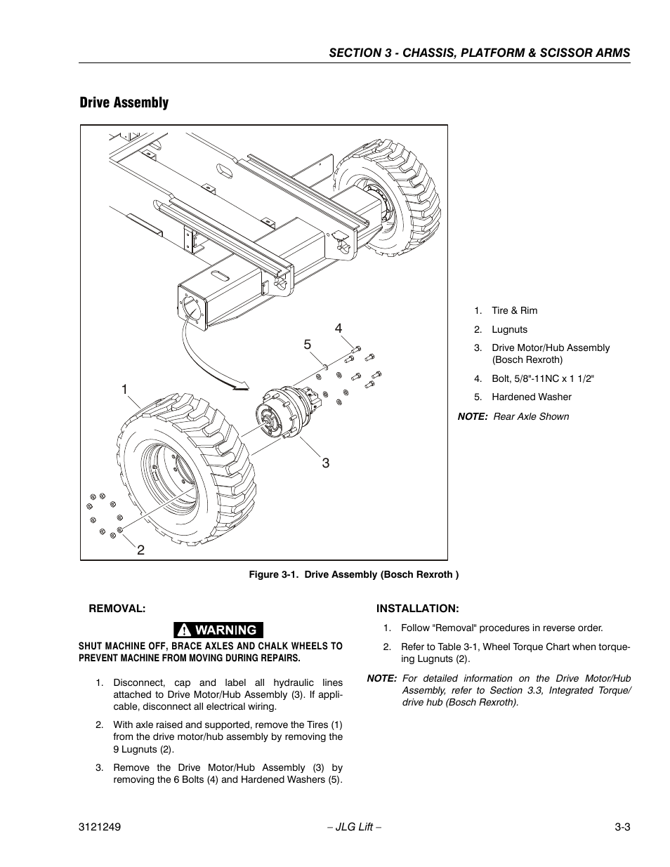 Drive assembly | JLG 4394RT Service Manual User Manual | Page 39 / 268