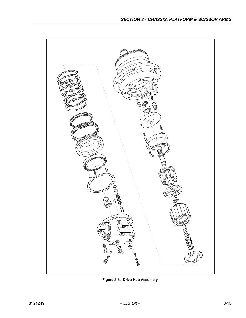 Drive hub assembly -14 | JLG 4394RT Service Manual User Manual | Page 51 / 268