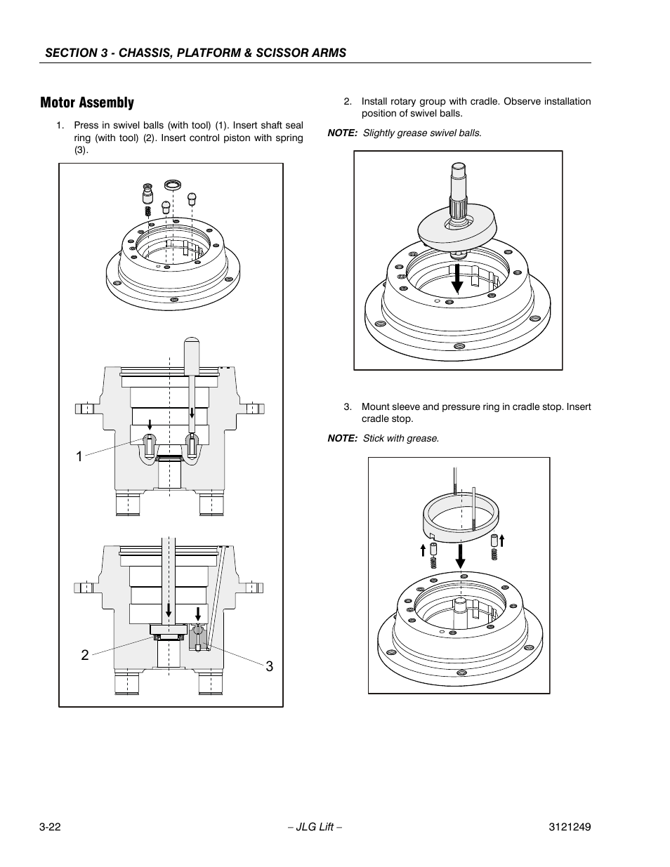 Motor assembly | JLG 4394RT Service Manual User Manual | Page 58 / 268