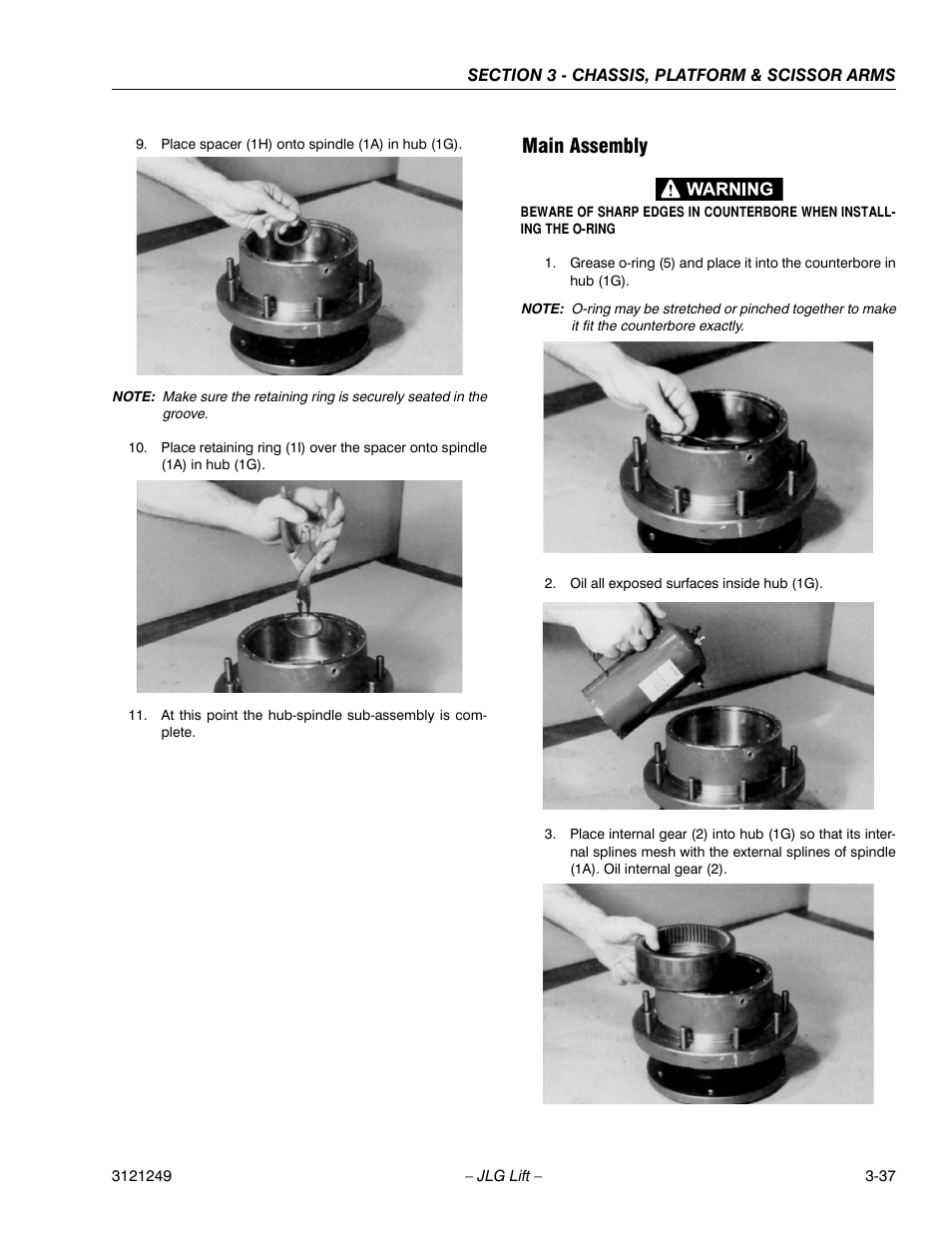 Main assembly | JLG 4394RT Service Manual User Manual | Page 73 / 268