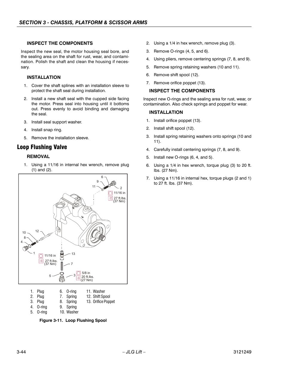 Loop flushing valve | JLG 4394RT Service Manual User Manual | Page 80 / 268