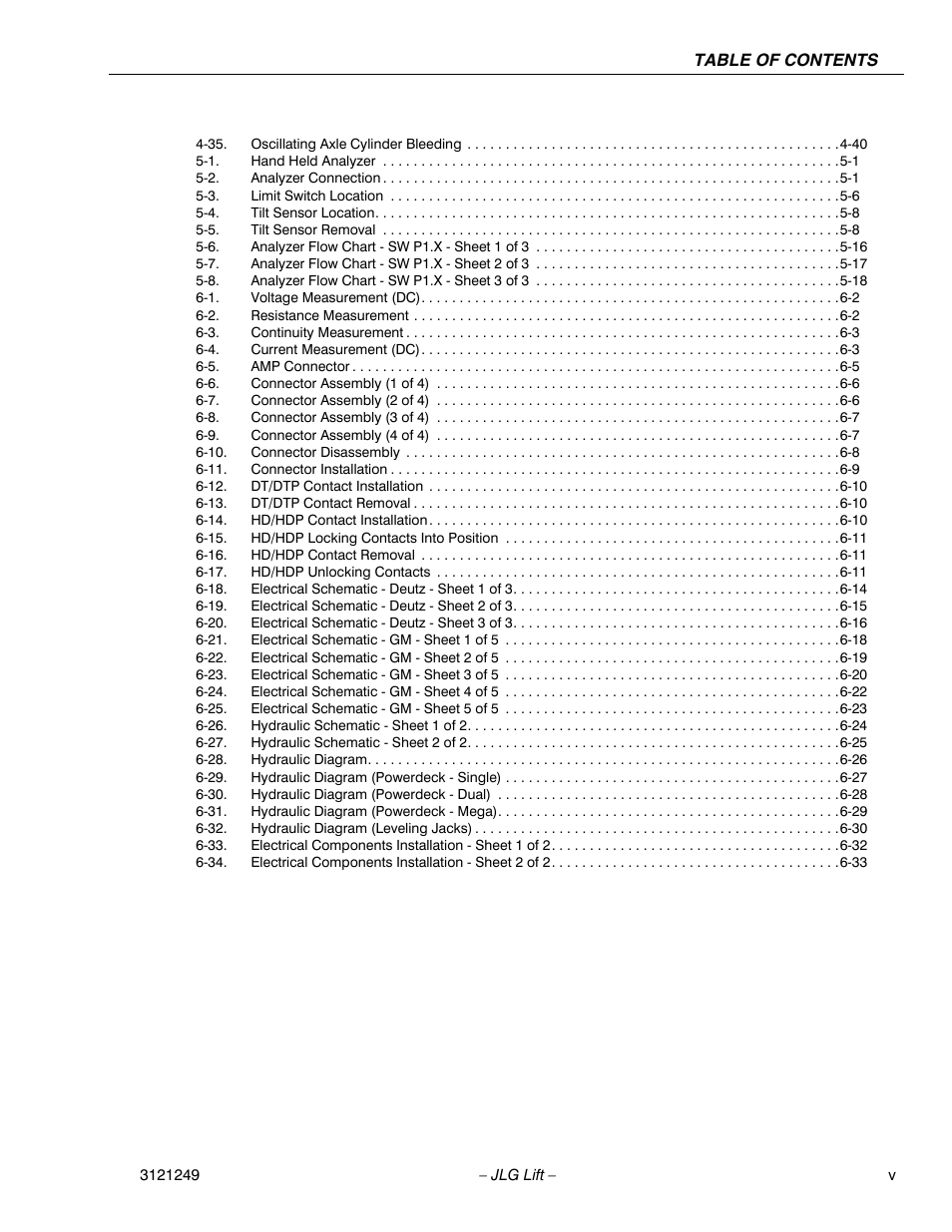 JLG 4394RT Service Manual User Manual | Page 9 / 268