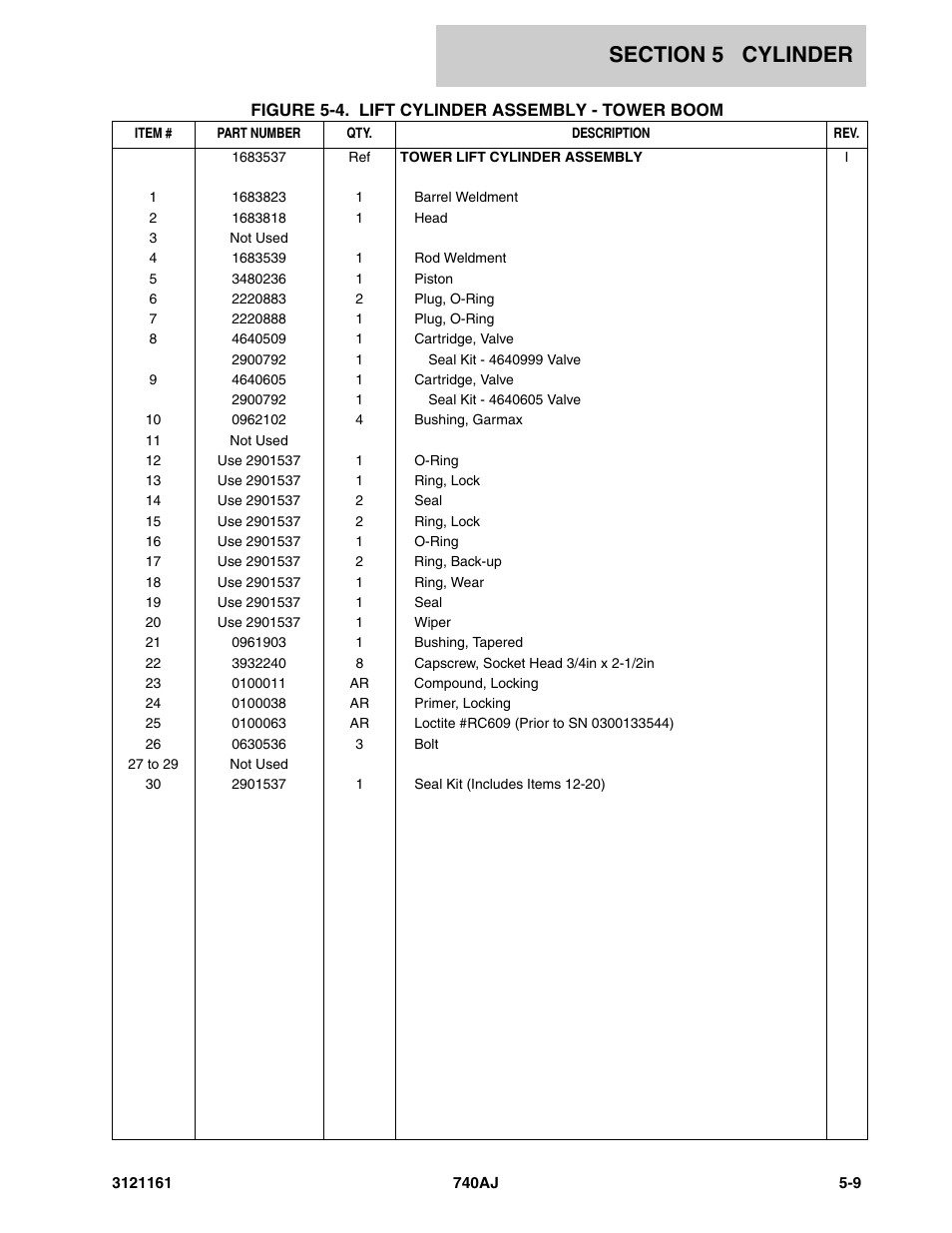 JLG 740AJ Parts Manual User Manual | Page 227 / 326