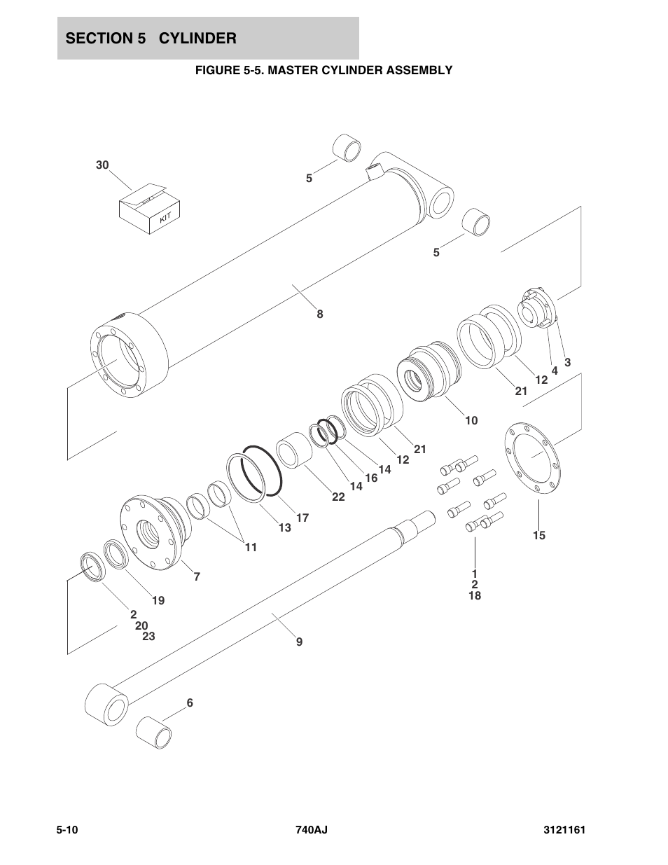 Figure 5-5. master cylinder assembly | JLG 740AJ Parts Manual User Manual | Page 228 / 326