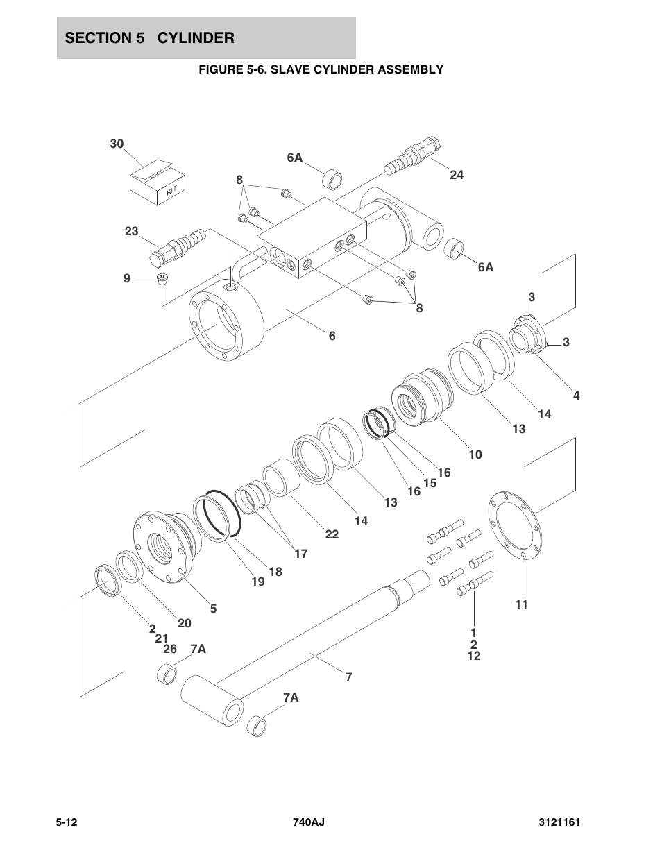 Figure 5-6. slave cylinder assembly | JLG 740AJ Parts Manual User Manual | Page 230 / 326