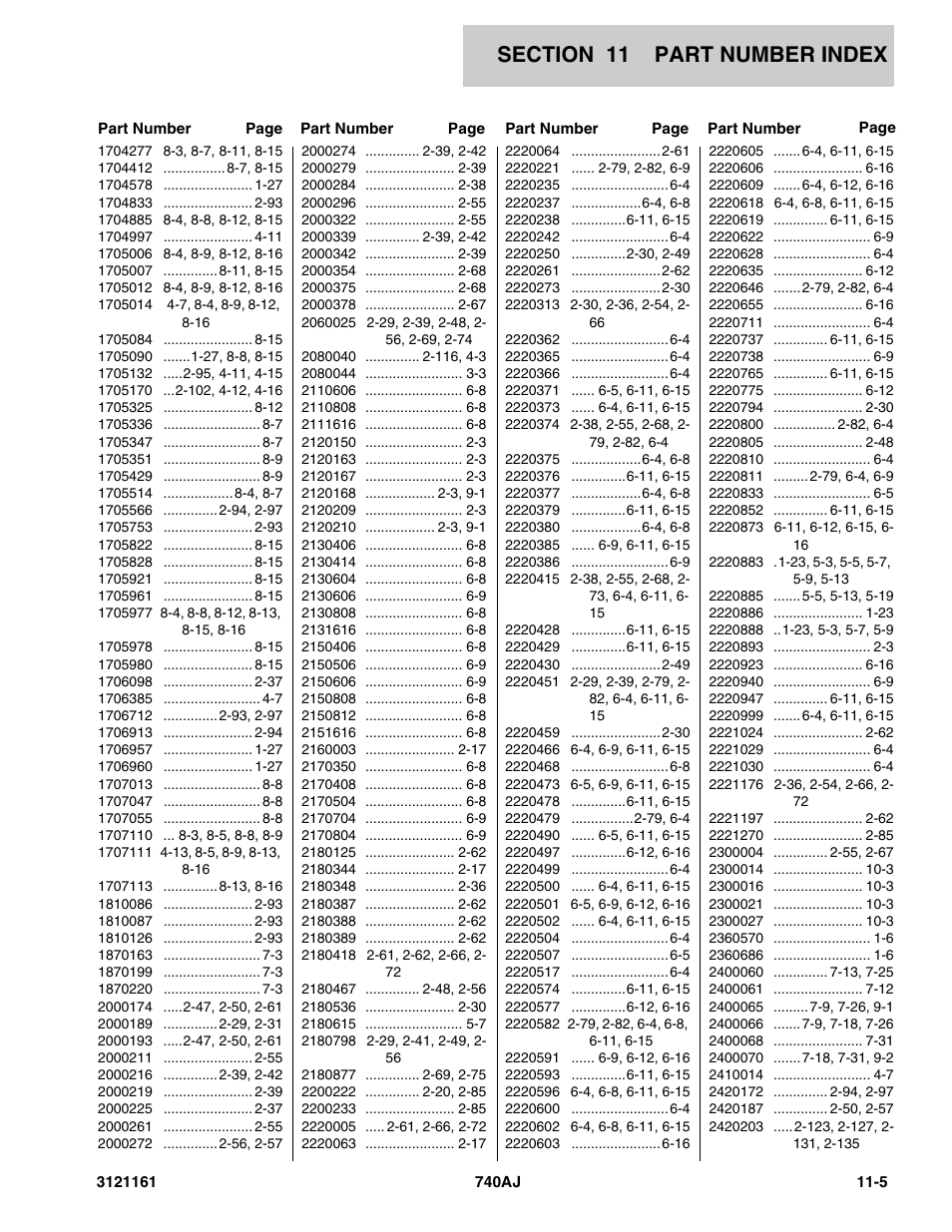 JLG 740AJ Parts Manual User Manual | Page 315 / 326