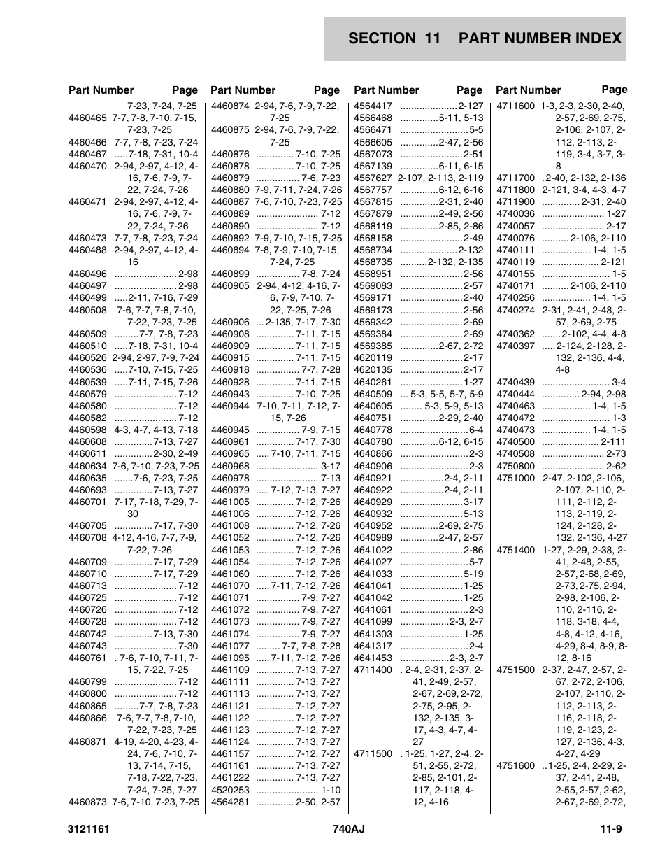 JLG 740AJ Parts Manual User Manual | Page 319 / 326