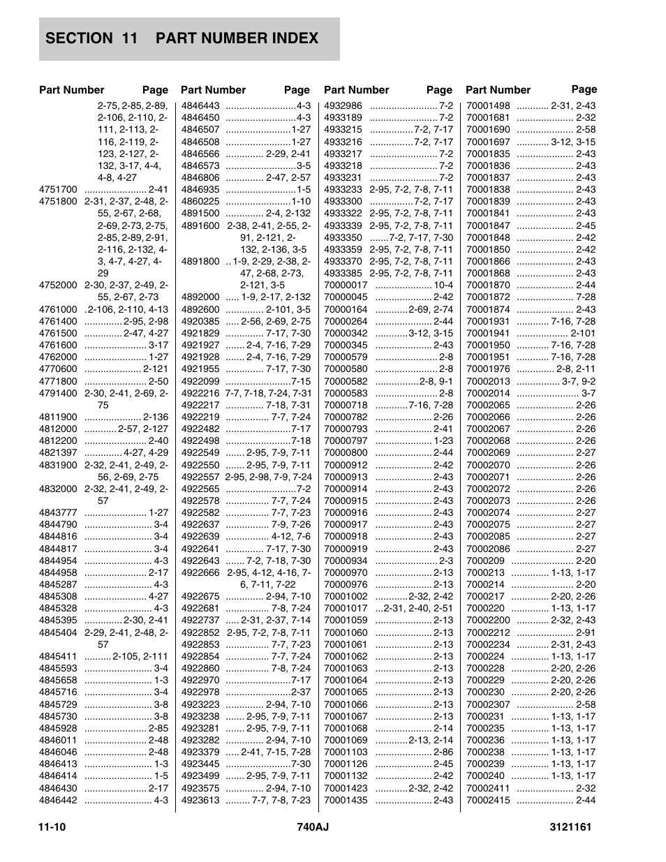 JLG 740AJ Parts Manual User Manual | Page 320 / 326