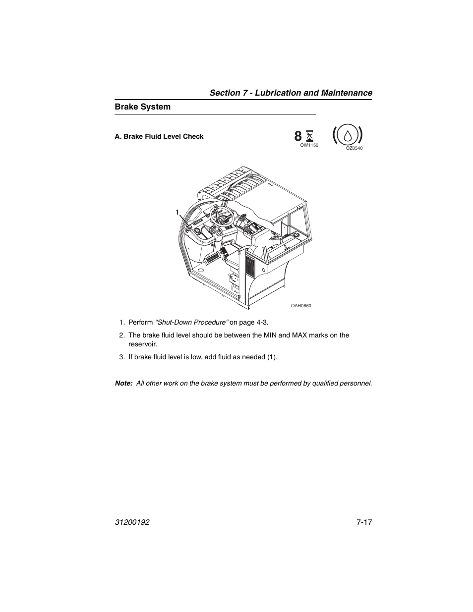 Brake system, Brake system -17 | JLG G6-23A Operator Manual User Manual | Page 109 / 126