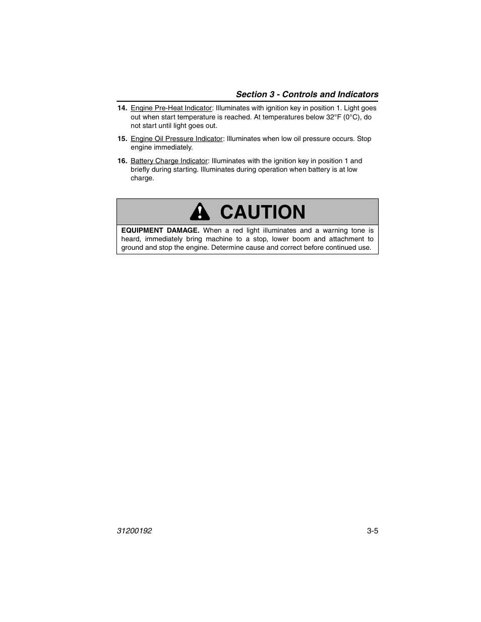 Caution | JLG G6-23A Operator Manual User Manual | Page 39 / 126