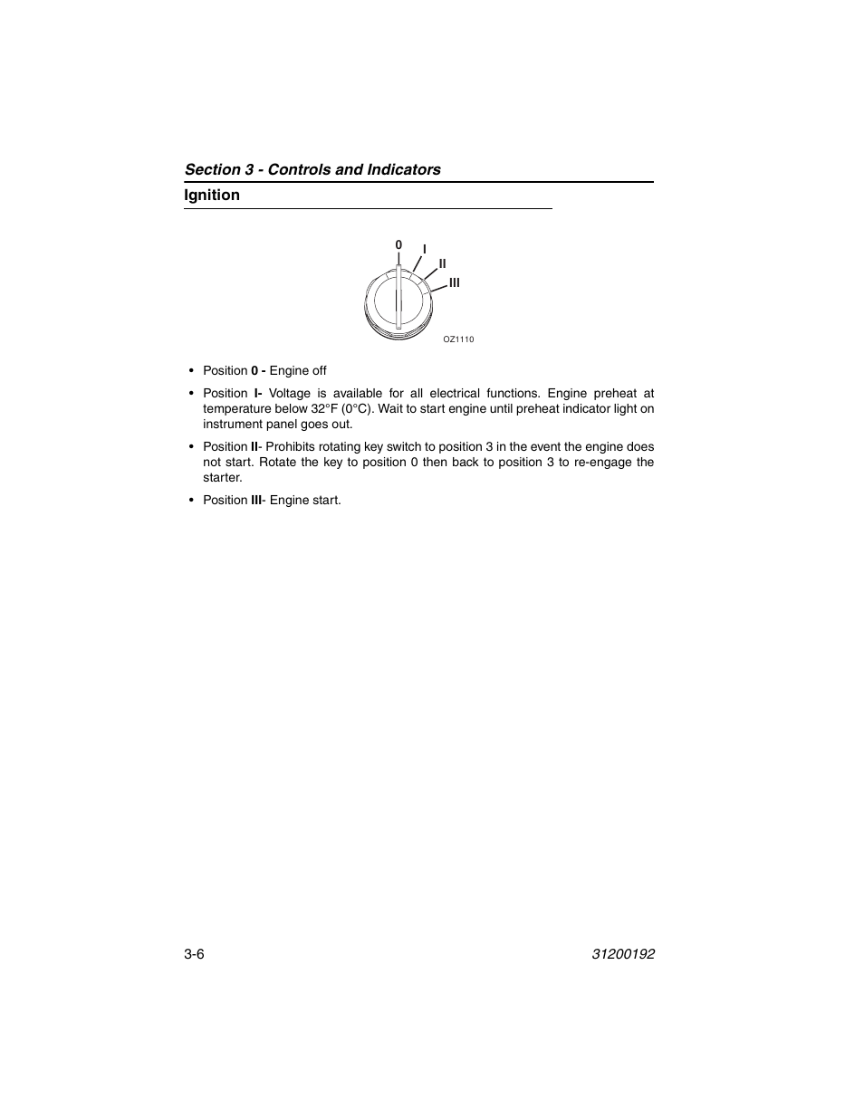 Ignition, Ignition -6 | JLG G6-23A Operator Manual User Manual | Page 40 / 126