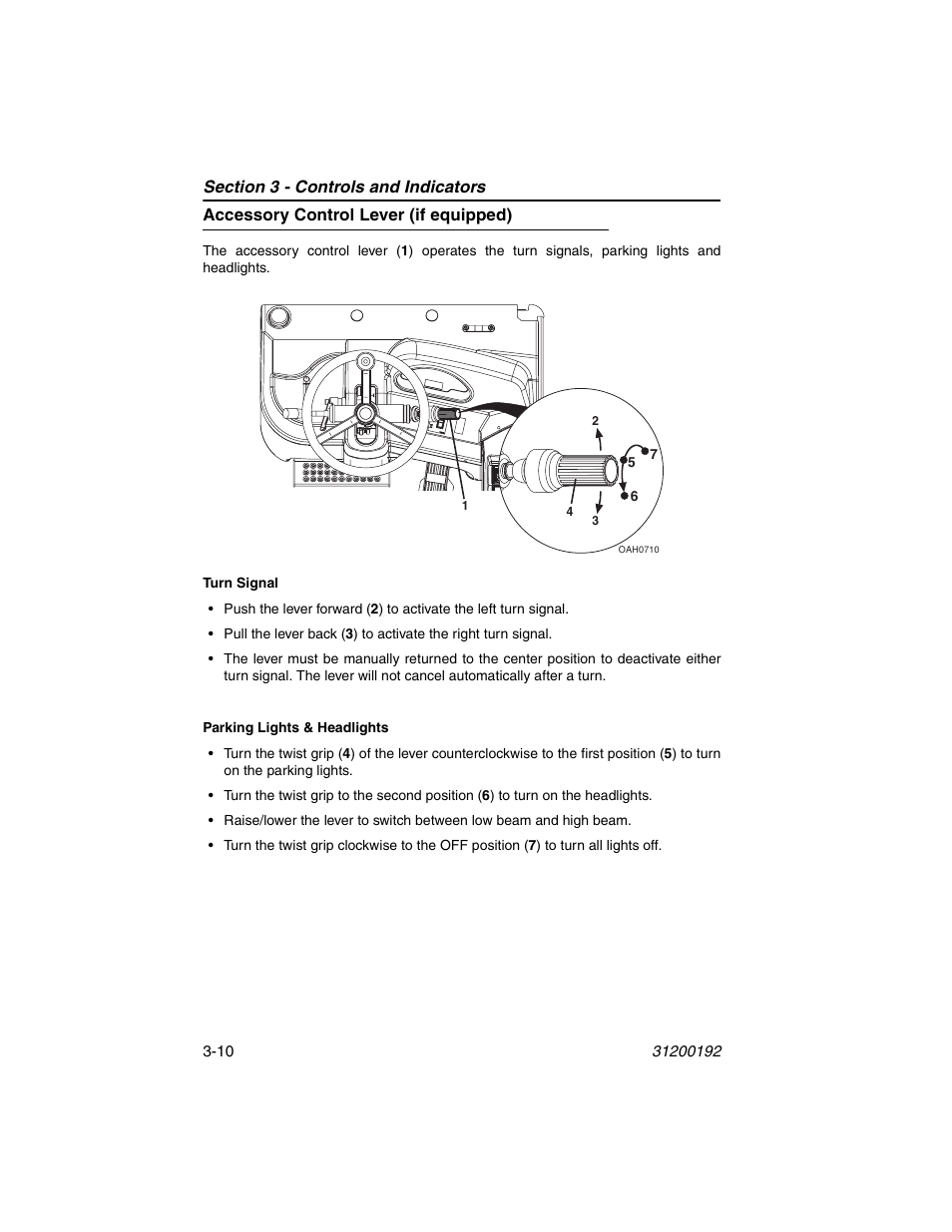 Accessory control lever (if equipped), Accessory control lever (if equipped) -10 | JLG G6-23A Operator Manual User Manual | Page 44 / 126