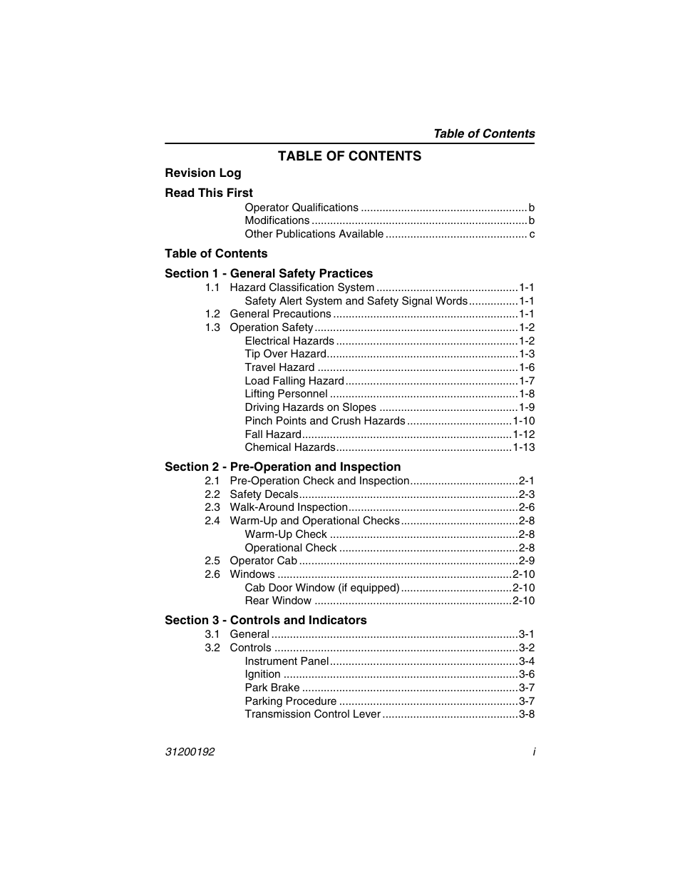 JLG G6-23A Operator Manual User Manual | Page 7 / 126