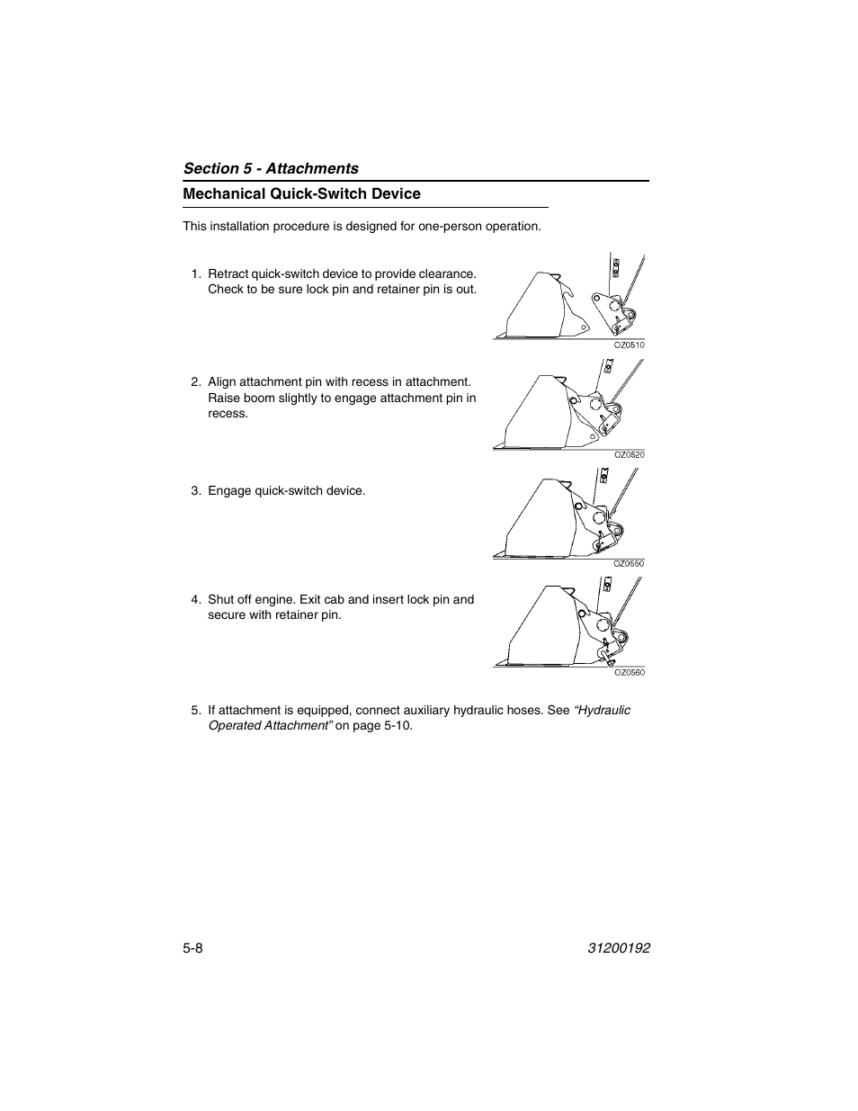 Mechanical quick-switch device, Mechanical quick-switch device -8 | JLG G6-23A Operator Manual User Manual | Page 72 / 126