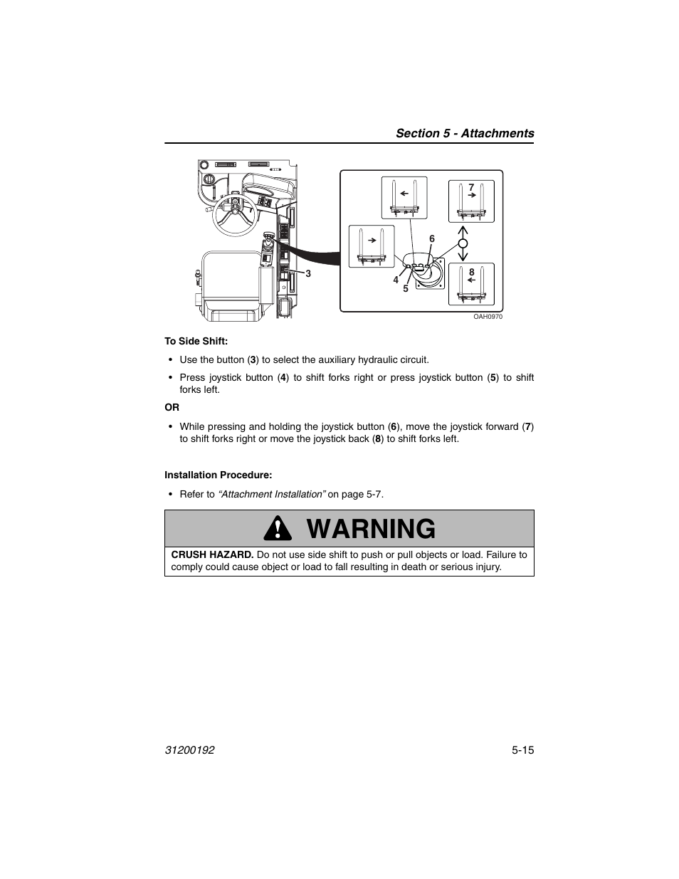 Warning | JLG G6-23A Operator Manual User Manual | Page 79 / 126