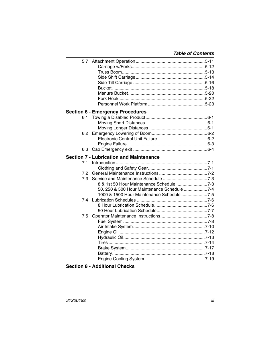 JLG G6-23A Operator Manual User Manual | Page 9 / 126