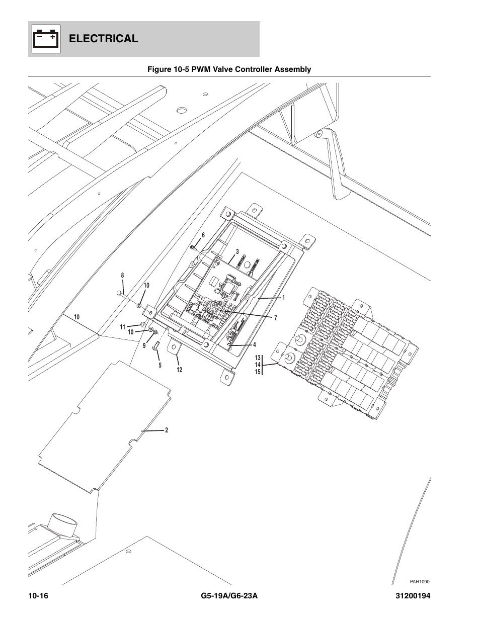Figure 10-5 pwm valve controller assembly, Pwm valve controller assembly -16, Electrical | JLG G6-23A Parts Manual User Manual | Page 250 / 318