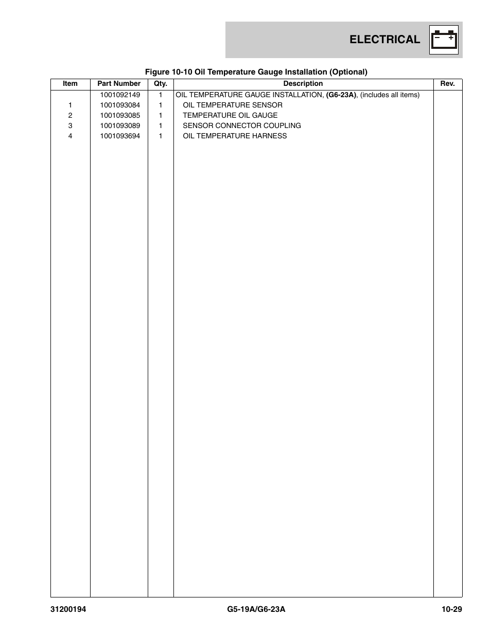 Electrical | JLG G6-23A Parts Manual User Manual | Page 263 / 318