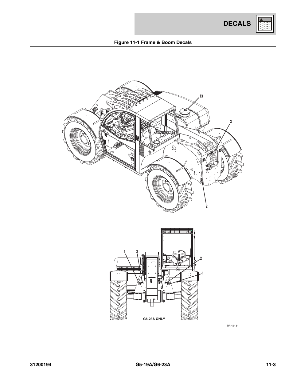 Decals | JLG G6-23A Parts Manual User Manual | Page 267 / 318